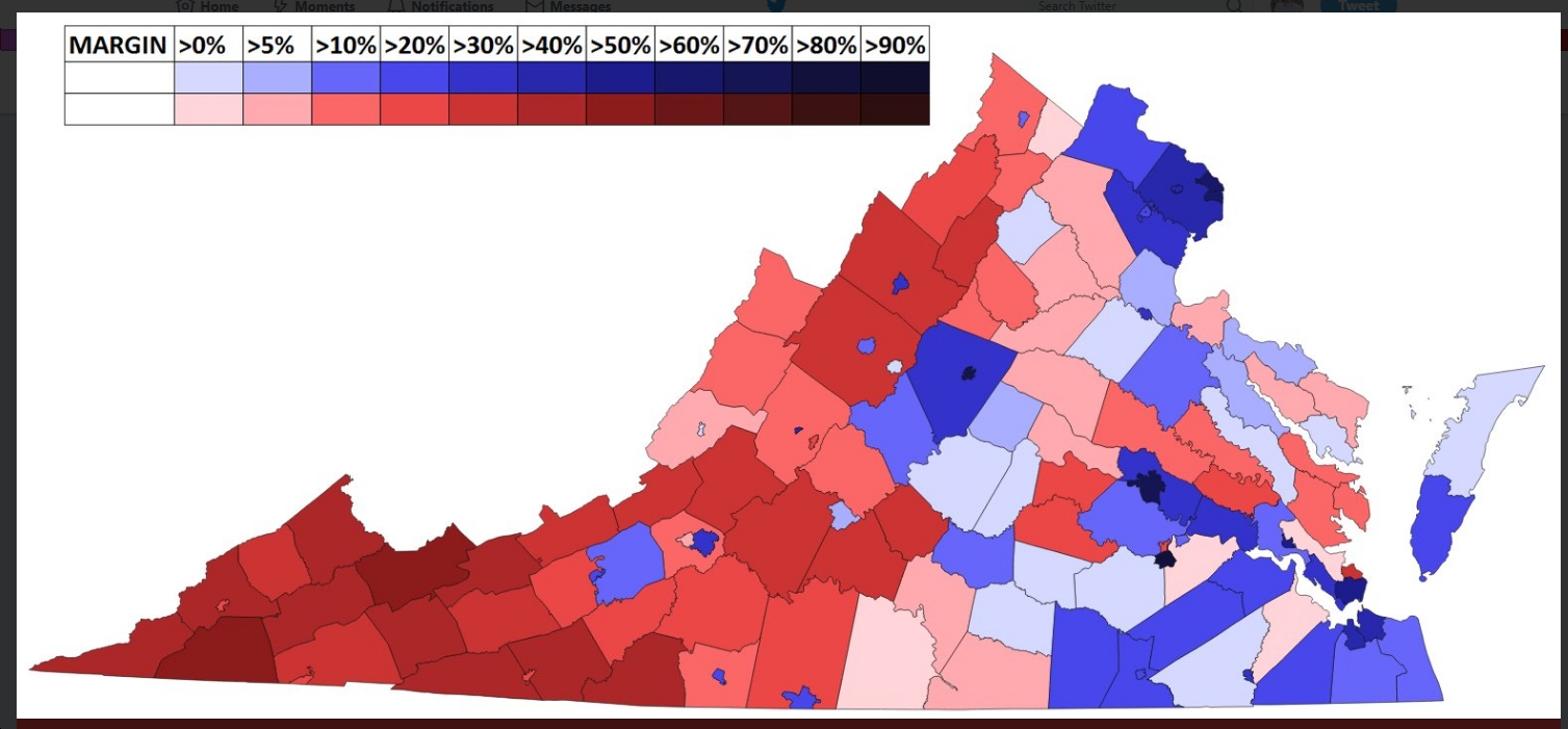 Forecast Maps CountybyCounty Virginia U.S. Senate Election