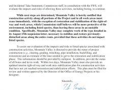 FERC: “Mountain Valley is hereby notified that construction activity…must cease immediately”