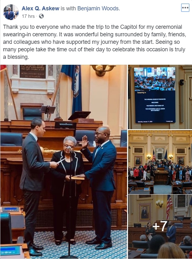 Video, Photos Ceremonial SwearingIn of Newly Elected Virginia House