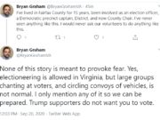 Fairfax County Democratic Committee Chair On the GOP’s Voter Intimidation Efforts Saturday: “I’ve never seen anything like this. I would never ask our volunteers to do anything like this.”