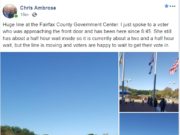 Saturday – Republicans Tried Voter Intimidation at Fairfax County Government Center; Monday Morning – “Huge Line” of Voters Waiting to Cast Their Ballots!