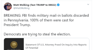 Tweet by Matt Wolking on Big Lie