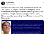 Nicole Merlene Is the First of Likely Many Democratic Candidates to Announce for the Newly Drawn HD02 in Arlington