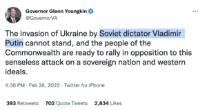 Youngkin calls Russia Soviet Union