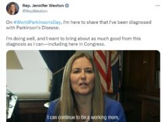 Video: Rep. Jennifer Wexton (D-VA10) Says “I’m not going to let Parkinson’s stop me from being me…My head and my heart are 100% committed to serving the people of Virginia”