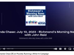 Audio: Far-Right VA Sen. Amanda Chase (R) Threatens “Serious Write-In Campaign, Similar to Nick Freitas'” Against SD12 GOP Nominee Glen Sturtevant This Fall