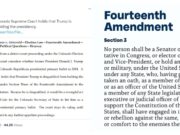 Colorado Supreme Court Says 14th Amendment, Section 3 of U.S. Constitution Bars Trump From Ballot; Time to Apply This to Other Insurrectionists As Well