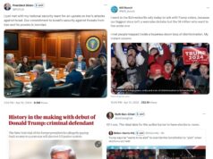 Sunday News: “Biden blasts ‘brazen attack’ and backs Israel’s security,” “now seeks diplomatic response”; “History in the making with debut of Donald Trump: criminal defendant”; Trump Supporters “trapped inside a hopeless doom loop of disinformation”