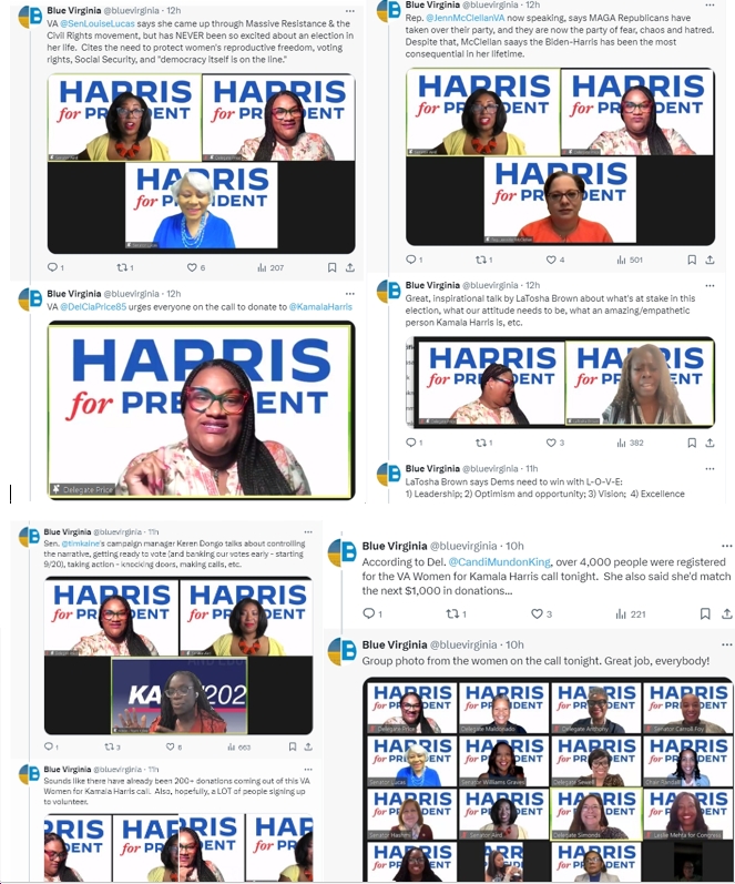 Highlights, Photos From Last Night’s Amazing VA Women for Kamala Harris Zoom Organizing Call Attended by Thousands