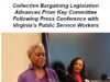 Collective Bargaining Legislation Advances From Key Senate Committee Following Press Conference with Virginia’s Public Service Workers