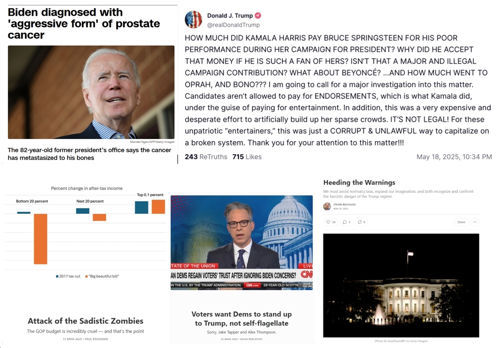 Monday News: “Biden diagnosed with ‘aggressive form’ of prostate cancer”; Trump Attacks Beyonce, Oprah, Springsteen; House GOP Budget “Incredibly Cruel”; “Voters want Dems to stand up to Trump, not self-flagellate”; We Must “recognize and confront the fascistic danger of the Trump regime” Monday News: “Biden diagnosed with ‘aggressive form’ of prostate cancer”; Trump Attacks Beyonce, Oprah, Springsteen; House GOP Budget “Incredibly Cruel”; “Voters want Dems to stand up to Trump, not self-flagellate”; We Must “recognize and confront the fascistic danger of the Trump regime”