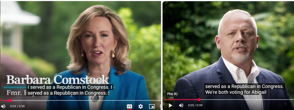 NEW TV AD: Former Virginia Republican Members of Congress Endorse Abigail Spanberger for Governor