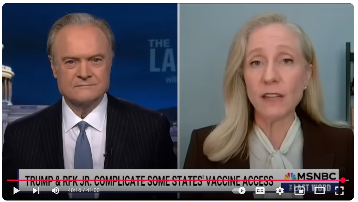 Video: On Lawrence O’Donnell’s Show, Abigail Spanberger Vows to Protect Virginians’ Healthcare From Trump and His “ill-informed HHS secretary”