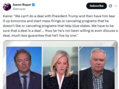 Video: On Ending the Shutdown, Sen. Tim Kaine Says Trump Has “not been willing to even discuss a deal, much less guarantee that he’ll live by one”