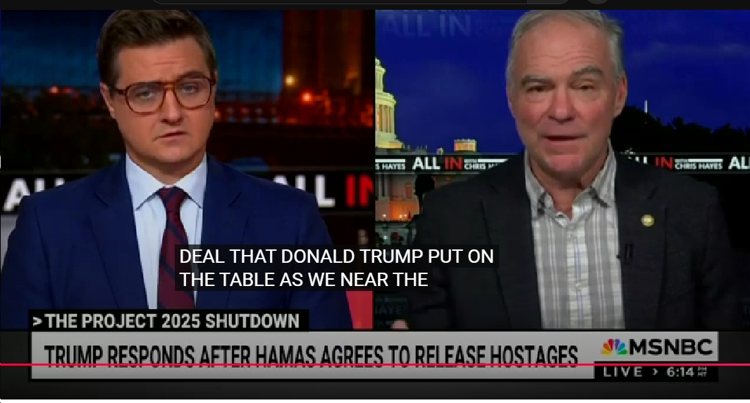 Video: Sen. Tim Kaine Says “I think we’re going to see in [the Virginia elections] in about five weeks a massive repudiation of Trumpism” and Its “gratuitous cruelty”