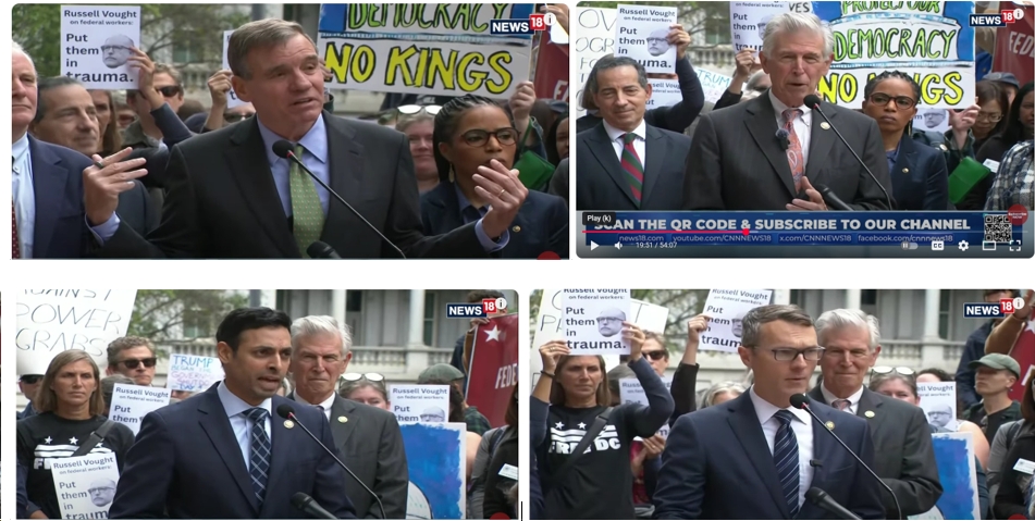 Video: Sen. Mark Warner, Reps. Don Beyer (D-VA08), Suhas Subramanyam (D-VA10), James Walkinshaw (D-VA11) “call out the Trump Administration for their illegal mass firing of thousands of dedicated public servants in the midst of the Republican shutdown”