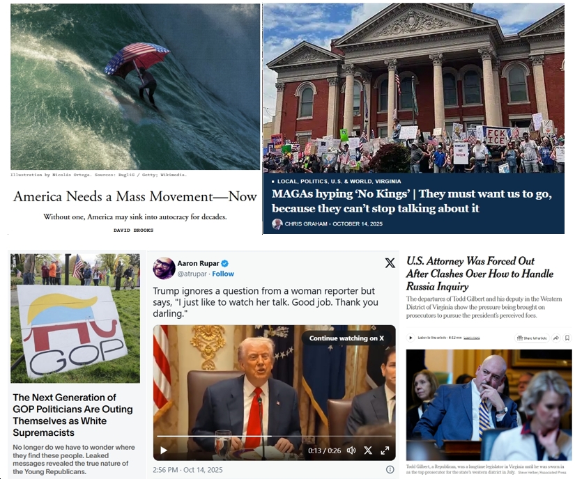 Wednesday News: “America Needs a Mass Movement—Now”; “‘I love Hitler’: Leaked messages expose Young Republicans’ racist chat”; Trump Says He “just like[s] to watch [female reporter] talk…Thank you darling”; Todd Gilbert “Was Forced Out After Clashes Over How to Handle Russia Inquiry”