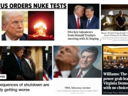 Thursday News: Trump-Xi Meeting; “1984, Idiocracy version”; “Trump Is Very Confused About Nuclear Weapons”; “Consequences of shutdown are rapidly getting worse”; “Trump’s crypto pardon delivers immediate payback”; “GOP power grab leaves Virginia Democrats with no choice”
