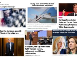 Friday News: “Are We Losing Our Democracy?”; “Trump calls for end of Senate filibuster to break funding stalemate”; “Why has the shutdown gone 30 days? Look at Mark Warner.”; “Democrats hope for a ‘shot in the arm’ in New Jersey and Virginia after 2024 losses”