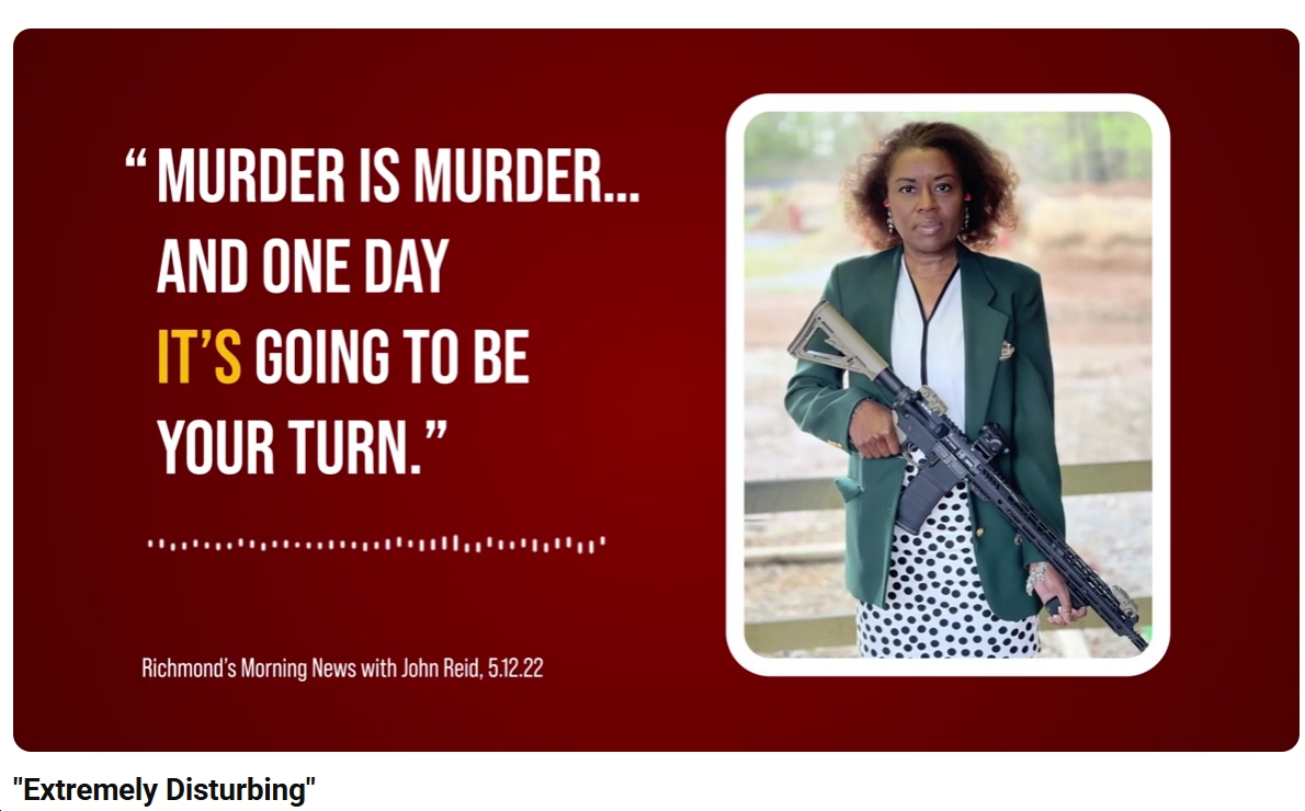 NEW TV AD: Winsome Earle-Sears Declares “Murder is Murder and One Day It’s Going to Be Your Turn” to Reproductive Healthcare Providers