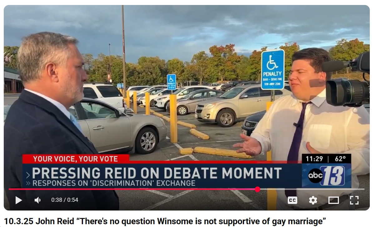 Video: John Reid Doubles Down That Winsome Earle-Sears Is Against Gay Marriage 
