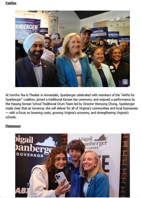 Photos: Spanberger’s “Virginia Votes Bus Tour” Rolls Through Northern Virginia with a Focus on Delivering for All Virginians