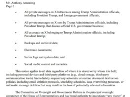 Rep. Suhas Subramanyam (D-VA10) and Ranking Member Robert Garcia Investigate Trump Administration’s Truth Social and X Private Messages and Records