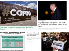 Friday News: “‘Hurtling Toward Climate Chaos’ as COP30 Nears”; “Republicans Only Have One Plan to Deal With Shutdown Pain: More Pain”; “Hundreds of US flights are getting slashed Friday as the shutdown continues.”; “Trump deportations, high prices propel Democratic gains with Latinos”