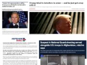 Thanksgiving Day News: “US representatives call for Trump envoy Witkoff to be fired after leaked Kremlin call”; “Trump tried to interfere in 2020 — and he just got away with it”; “Suspect in National Guard shooting served alongside U.S. troops in Afghanistan”