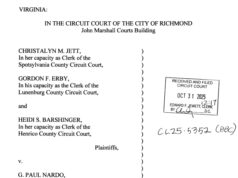 VA Senate Majority Leader Scott Surovell Releases Statement on Richmond Judge Blocking 2nd GOP Attempt to Protect President Trump’s Map-Rigging Plan