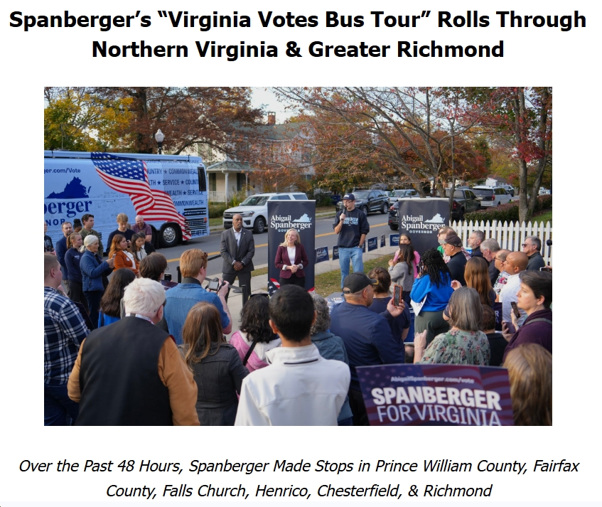 Photos: Spanberger’s “Virginia Votes Bus Tour” Rolls Through Northern Virginia & Greater Richmond