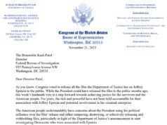 In Letter to FBI Director Kash Patel, Rep. Suhas Subramanyam (D-VA10) Demands Answers About Potential Tampering of Epstein Files