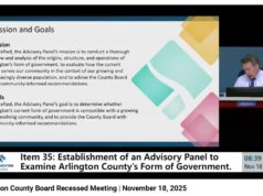 Video, Highlights: Arlington County Board Debates, Votes to Move Ahead with Process to Examine Possible Changes To Its Form of Government.