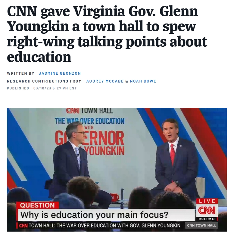With Just 19 Days Until Youngkin’s (Mercifully) No Longer Governor, Here Are Ten Examples of the “Mainstream” Political Media’s Whitewashing, Sanewashing, Stenography, etc. of this Supposed “Moderate” Non-Trumpian Republican