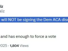 Former Rep. Elaine Luria (D-VA02): “Jen Kiggans’ refusal to join the majority of her colleagues on a bipartisan measure to extend the ACA tax credits is unacceptable and will have devastating consequences for Coastal Virginians.”