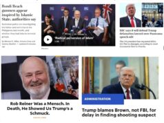 Tuesday News: “Trump sues BBC for $10 billion”; “Bondi Beach gunmen appear inspired by Islamic State”; “Rob Reiner Was a Mensch. In Death, He Showed Us Trump’s a Schmuck.”; “Trump blames Brown, not FBI, for delay in finding shooting suspect”