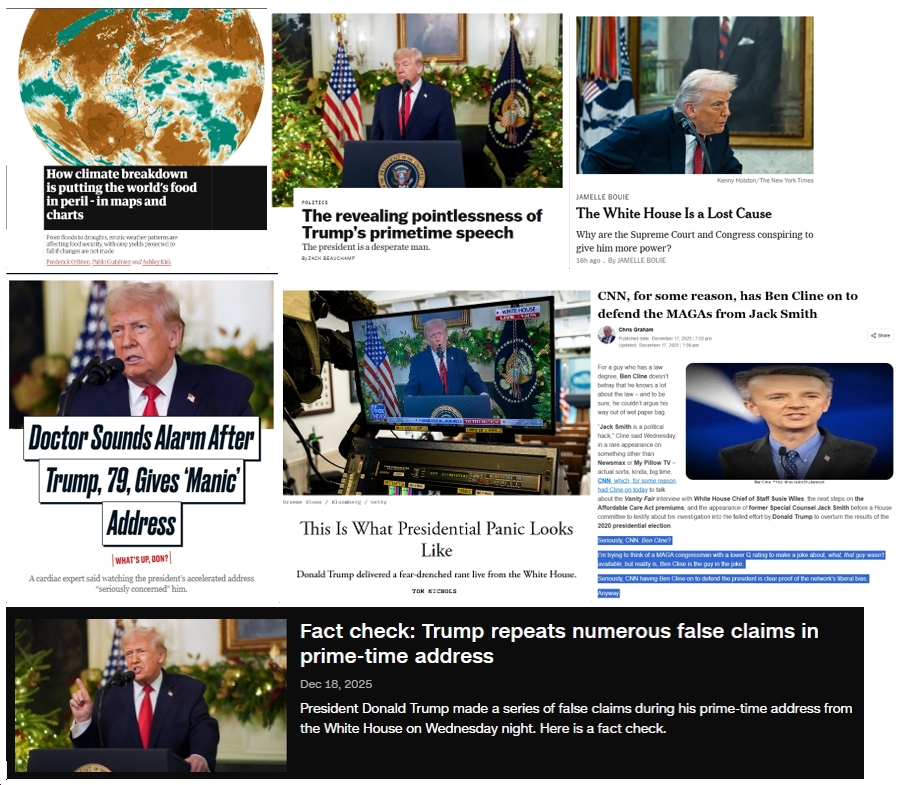 Thursday News: “How climate breakdown is putting the world’s food in peril”; “Lost Cause” Trump Delivers Unhinged, “Manic,” “Panic”-Stricken, “Desperate,” Falsehood-Filled Screed; “CNN, for some reason, has Ben Cline on to defend the MAGAs from Jack Smith”