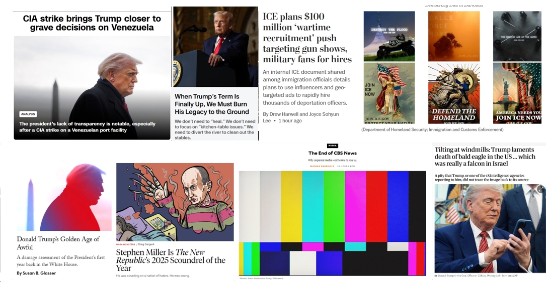 New Year’s Eve News: CIA Strike in Venezuela; “ICE plans $100 million ‘wartime recruitment’ push”; “When Trump’s Term Is Finally Up, We Must Burn His Legacy to the Ground”; “Why corporate media won’t come to save us”; “Trump’s Golden Age of Awful”