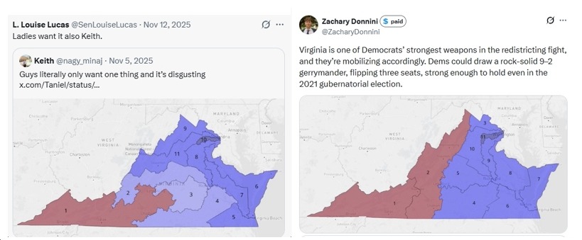 A New Redistricting Amendment Is One of the First Items VA Dems Will Take Up Starting 1/14/26; Should They Shoot for a 10D-1R or 9D-2R Map?
