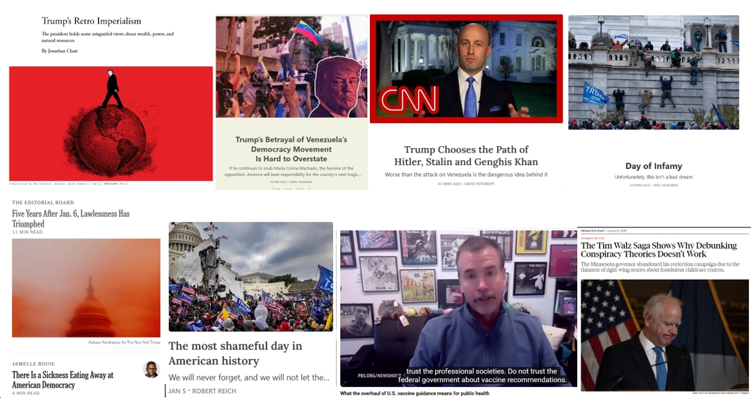 Tuesday News: Five Years After a Shameful Day of Infamy (1/6/21), “Lawlessness Has Triumped” and “There Is a Sickness Eating Away at American Democracy”; Don’t Trust the US Government on Vaccines Anymore; Conspiracy Theories, Right-Wing Media Bring Down Tim Walz