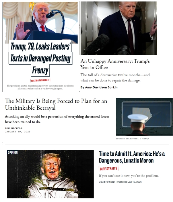Tuesday News: “The Military Is Being Forced to Plan for an Unthinkable Betrayal”; “Dangerous, Lunatic Moron” Trump “Leaks Leaders’ Texts in Deranged Posting Frenzy”; “An Unhappy Anniversary: Trump’s Year in Office”; VA Special Election in HD17, Firehouse Primary in HD5