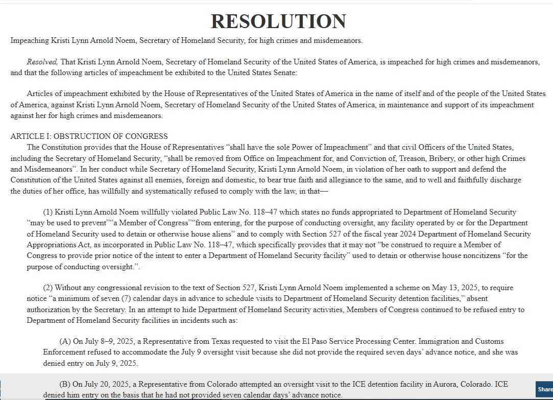 Rep. Eugene Vindman (D-VA07) Joins More Than 110 House Democrats Demanding ICE Accountability and Secretary Kristi Noem’s Impeachment 