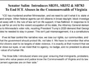 VA State Sen. Saddam Salim (D-Fairfax) Introduces Three Bills To End ICE Abuses in Virginia