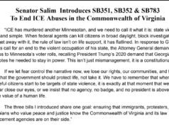 VA State Sen. Saddam Salim (D-Fairfax) Introduces Three Bills To End ICE Abuses in Virginia