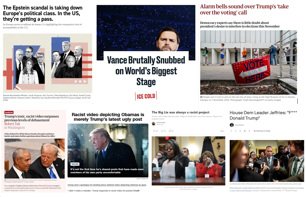 Saturday News: Vance Booed at Olympics; “Alarm bells sound over Trump’s ‘take over the voting’ call”; “Trump’s toxic, racist video surpasses previous levels of debasement”; “The Big Lie was always a racist project”; “Jeffries: “F*** Donald Trump””