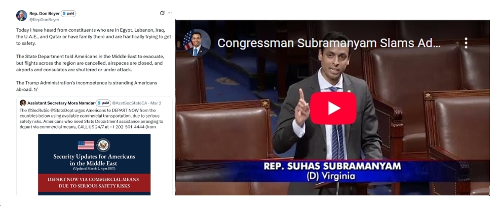 Reps. Suhas Subramanyam (D-VA10), Don Beyer (D-VA08) Slam Trump Admin...
