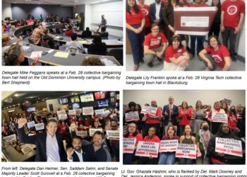 PHOTOS AND VIDEO: Campus Workers Hold Town Halls in College Towns Across Virginia to Highlight Importance of Higher Ed’s Inclusion in Collective Bargaining Bill