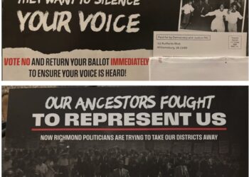Opponents of VA Redistricting Amendment Send Out Mailer/Text Falsely (and Offensively!) Claiming That Fighting Trump’s Assault on Our Democracy Is “Just Like Jim Crow”