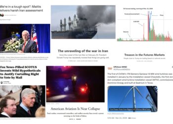 Tuesday (3/24) News: “The unraveling of the war in Iran”; “Treason in the Futures Markets”