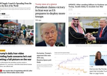 Wednesday (3/25) News: Oil Supply Crunch Spreads; “Saudis lobby to escalate Iran War”; “Trump’s approval hits new 36% low”